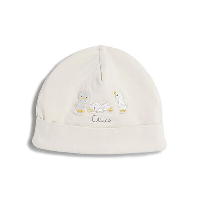 Infants Medium Natural Knitted Hat